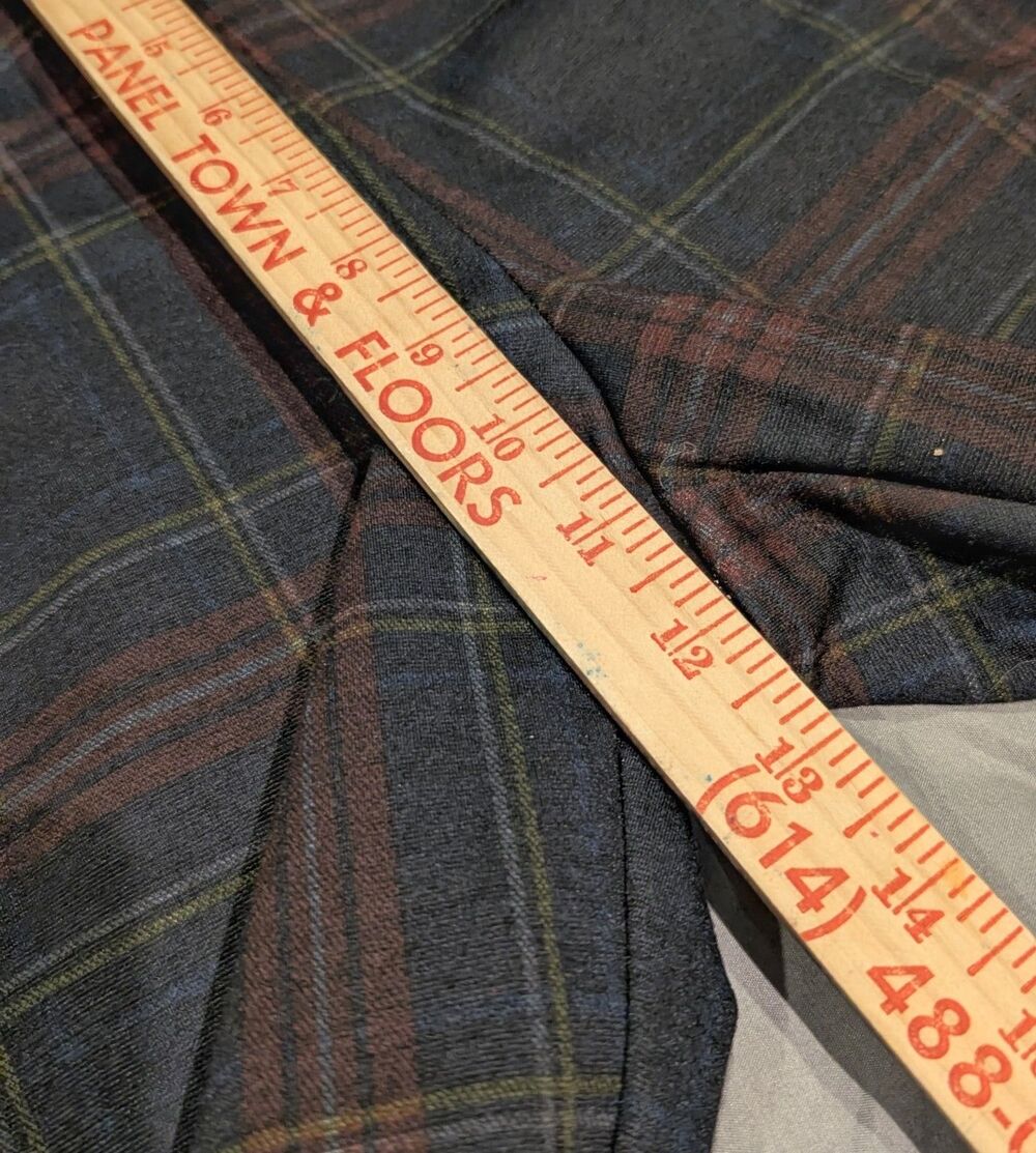 Tommy Hilfiger Womens Pants Size 12 Plaid Stretch Pull On Slim Leg Trousers Navy - Picture 5 of 7